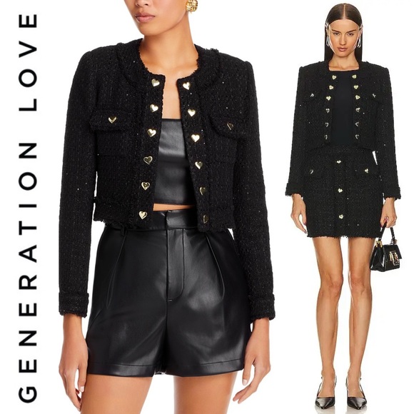 Generation Love Jackets & Blazers - Generation Love Vera 🖤 Tweed Blazer